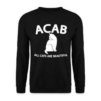 ACAB 1312 - Unisex Sweatshirt - black - Front - Alina (178cm) & Michal (187cm)