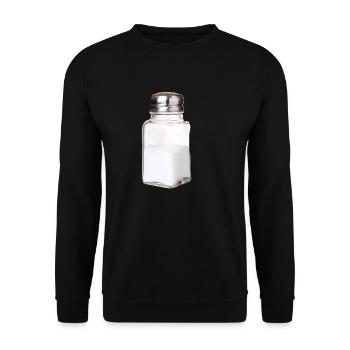 Chemise de couple sel / poivre Salière Salière Poivrière - Sweat-shirt Unisexe - noir - Devant - Alina (178cm) & Michal (187cm)