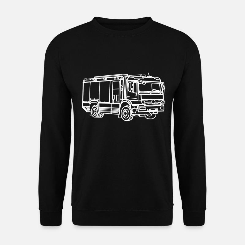 Feuerwehr - Feuerwehrauto - Unisex Pullover - Schwarz
