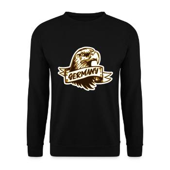 Germany. Germany. German eagle - Unisex Sweatshirt - black - Front - Alina (178cm) & Michal (187cm)