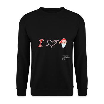 Christmas Christmas Christmas Christmas - Unisex Sweatshirt - black - Front - Alina (178cm) & Michal (187cm)