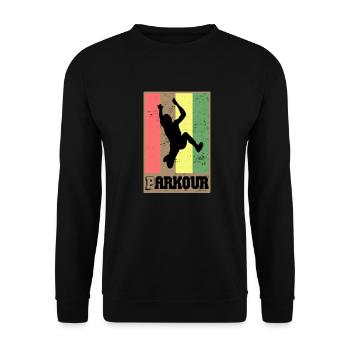 Parkour freerunning course - Unisex Sweatshirt - black - Front - Alina (178cm) & Michal (187cm)