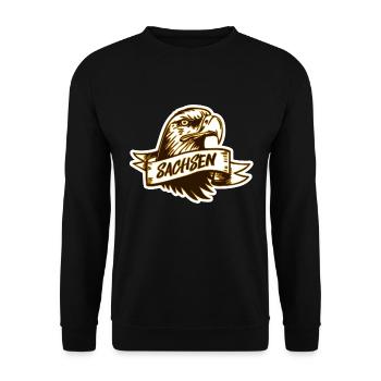 sachsen - Unisex Pullover - Schwarz - Vorne - Alina (178cm) & Michal (187cm)