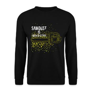 La sciure de bois scintille les hommes - Sweat-shirt Unisexe - noir - Devant - Alina (178cm) & Michal (187cm)
