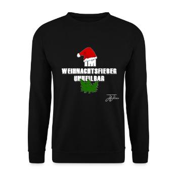 Weihnacht Weihnachten Weihnacht Weihnachten X-Mas - Unisex Pullover - Schwarz - Vorne - Alina (178cm) & Michal (187cm)
