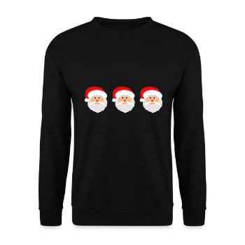 Père Noël Nicolas - Sweat-shirt Unisexe - noir - Devant - Alina (178cm) & Michal (187cm)