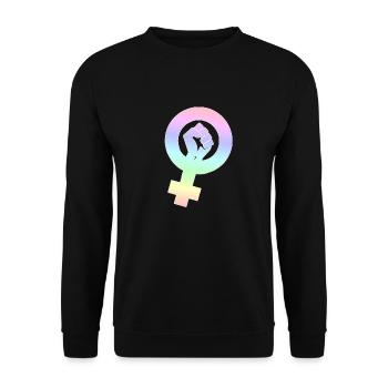 Feminism | Sexism feminine woman gender gift - Unisex Sweatshirt - black - Front - Alina (178cm) & Michal (187cm)
