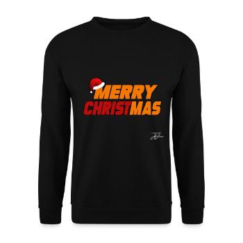 Christmas Christmas Christmas Christmas X-Mas - Unisex Sweatshirt - black - Front - Alina (178cm) & Michal (187cm)