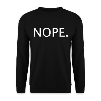 nope - Sweat-shirt Unisexe - noir - Devant - Alina (178cm) & Michal (187cm)