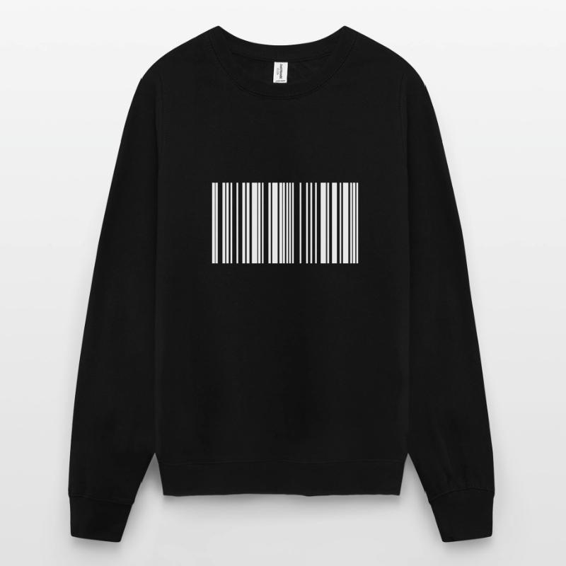 Code à barres code à barres blanc Sweat-shirt Unisexe
