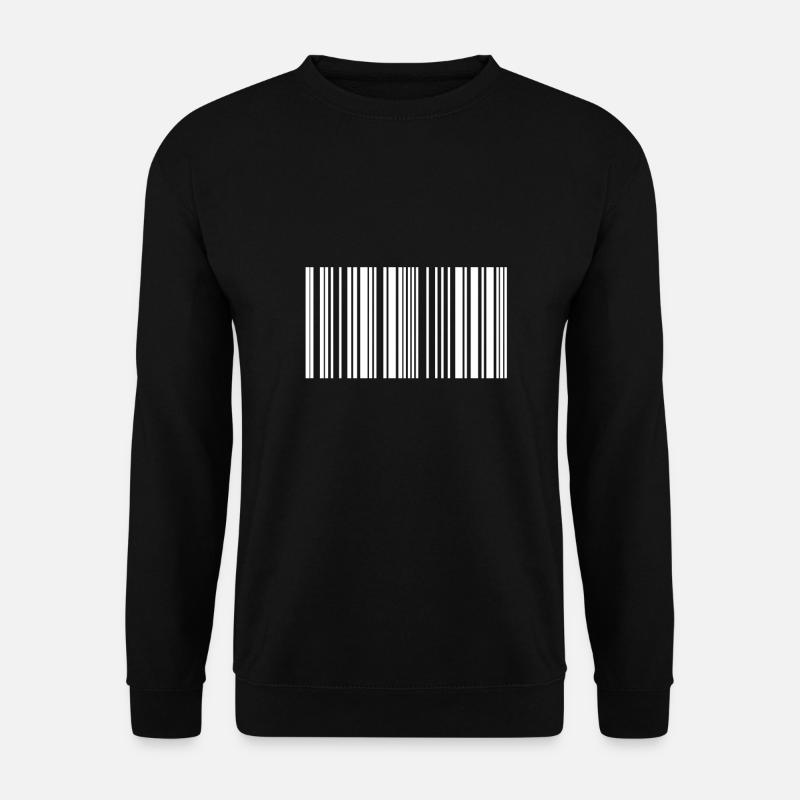 Barcode barcode white - Unisex Sweatshirt - black