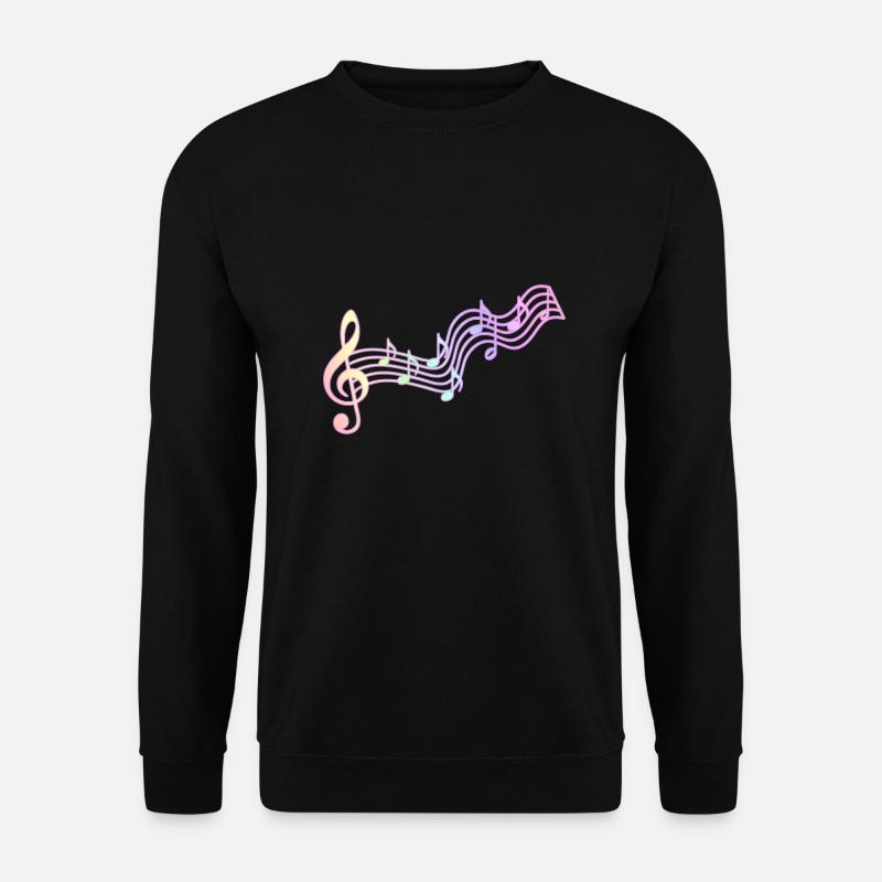 Musik | Musiknoten Notenschlüssel Geschenkidee - Unisex Pullover - Schwarz