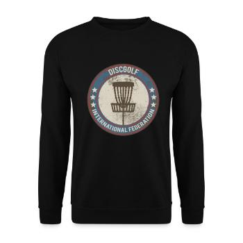 disc golf sport - Unisex Sweatshirt - black - Front - Alina (178cm) & Michal (187cm)