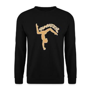 gymnastics turnen - Unisex Pullover - Schwarz - Vorne - Alina (178cm) & Michal (187cm)
