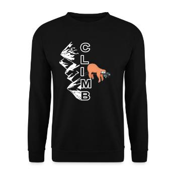 Escalader la paresse - escalade, bloc, montagne - Sweat-shirt Unisexe - noir - Devant - Alina (178cm) & Michal (187cm)
