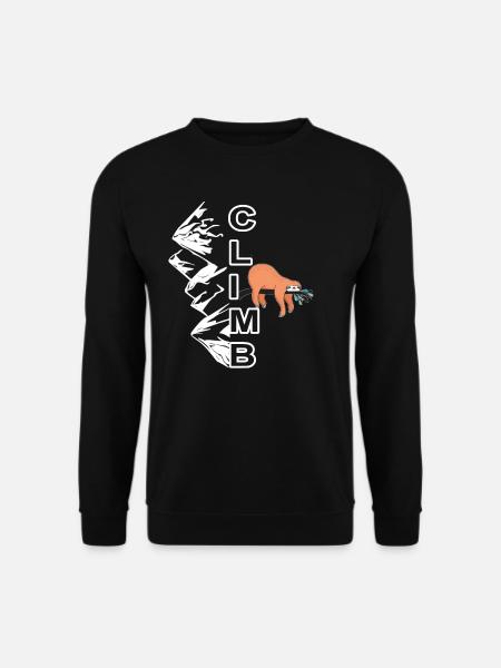 Climb Faultier - Klettern, Bouldern, Berg - Unisex Pullover - Schwarz
