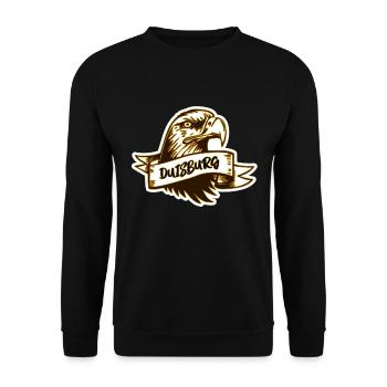 duisburg - Unisex Pullover - Schwarz - Vorne - Alina (178cm) & Michal (187cm)