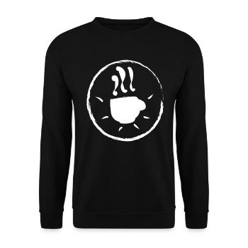 Kaffee Kaffeeliebe Kaffeetasse Kaffeefan - Unisex Pullover - Schwarz - Vorne - Alina (178cm) & Michal (187cm)