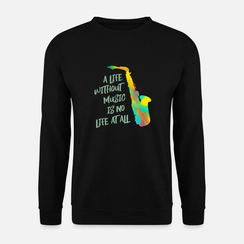 saxophon - Unisex Pullover - Schwarz