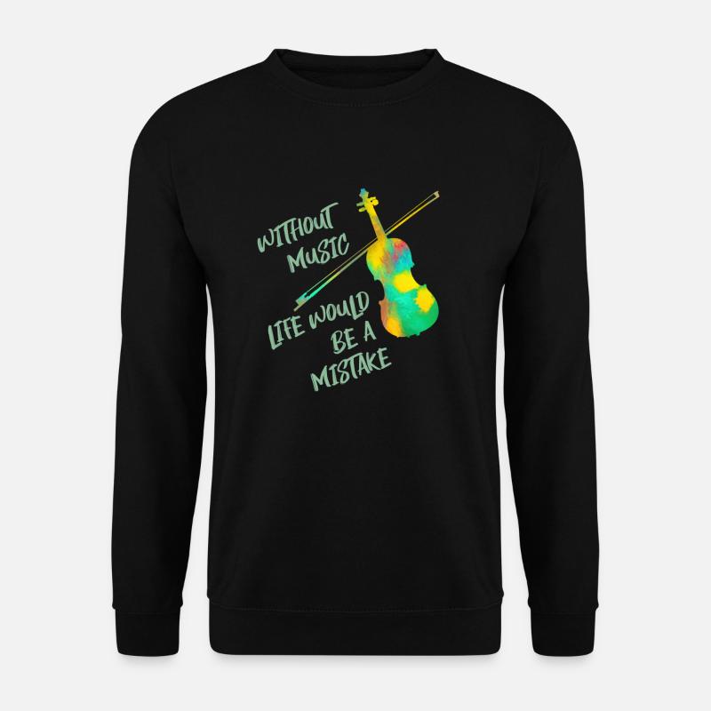 Geige Bratsche Streichinstrument violinte - Unisex Pullover - Schwarz