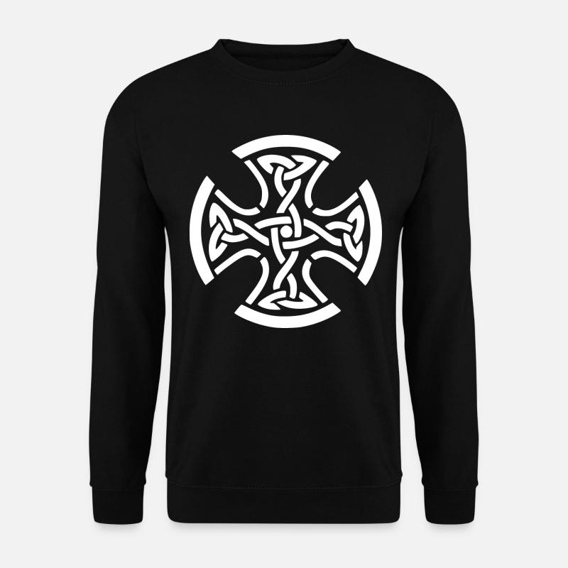 CELTIC CROSS WHITE - Unisex Sweatshirt - black