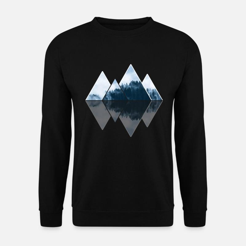 natur berge geometry dreieck mathematik - Unisex Pullover - Schwarz