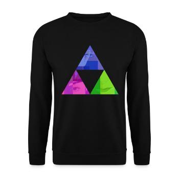 comic - Unisex Pullover - Schwarz - Vorne - Alina (178cm) & Michal (187cm)