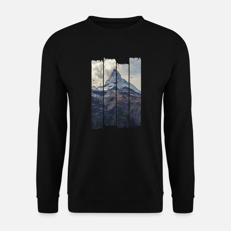 mountain. Berge Natur. - Unisex Pullover - Schwarz