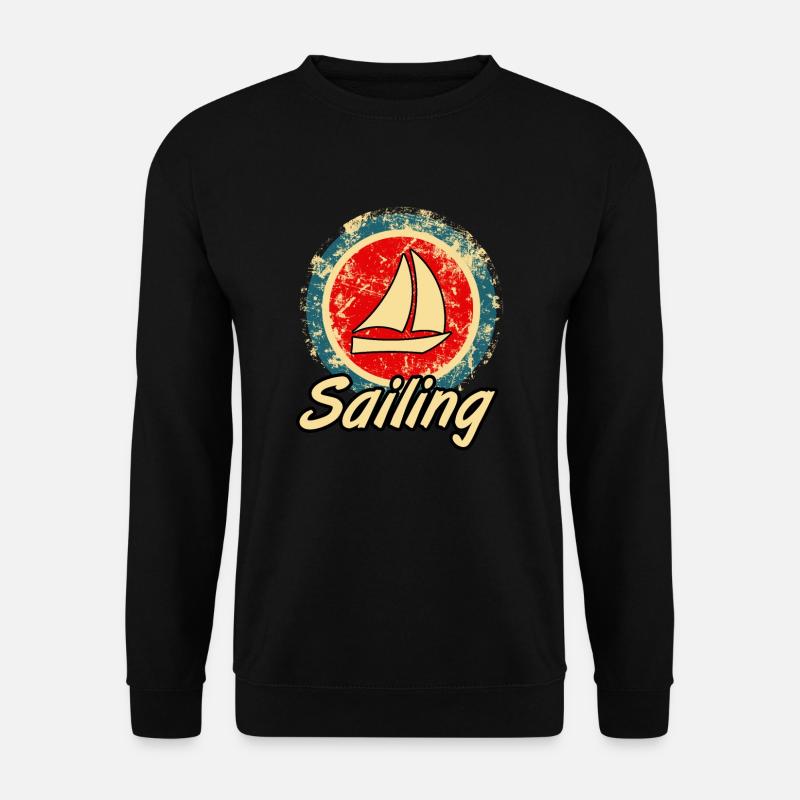 sailing retro - Unisex Sweatshirt - black