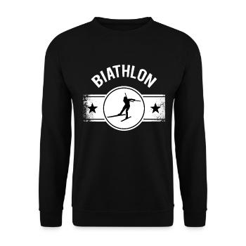 biathlon - Unisex Sweatshirt - black - Front - Alina (178cm) & Michal (187cm)