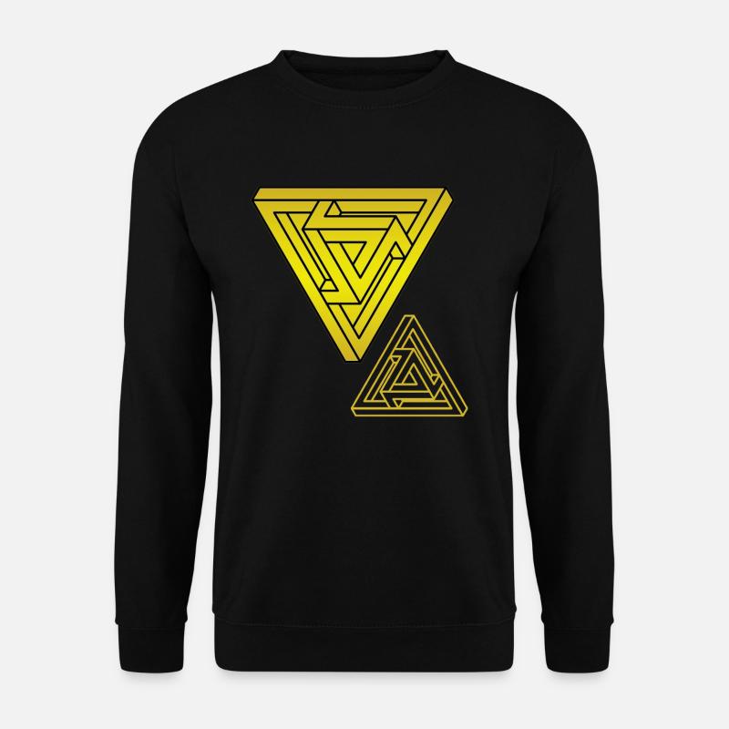 Optical Illusion Triangle - Unisex Sweatshirt - black