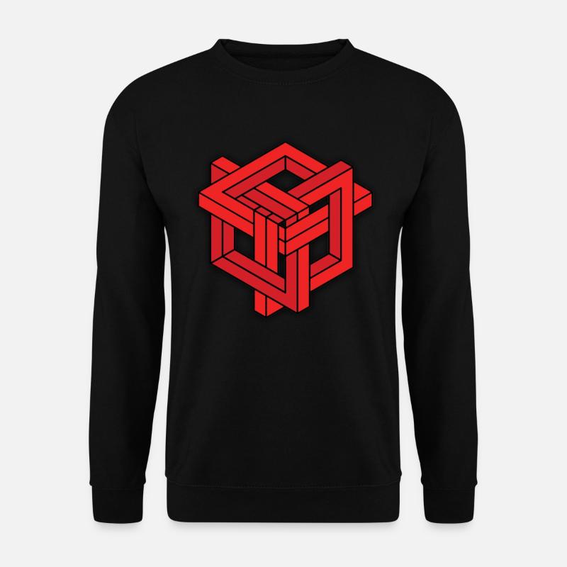 Optische Täuschung - Unisex Pullover - Schwarz