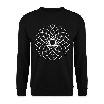 Geometrische Kunst - Unisex Pullover - Schwarz - Vorne - Alina (178cm) & Michal (187cm)