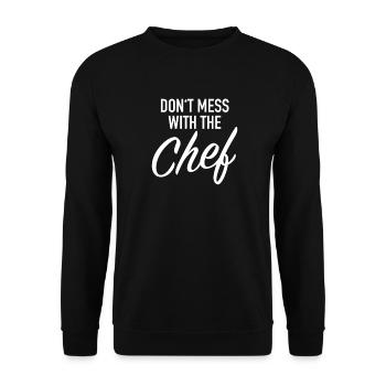 Chef - Unisex Pullover - Schwarz - Vorne - Alina (178cm) & Michal (187cm)