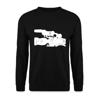 Caméra vidéo. Cameraman. cadeau - Sweat-shirt Unisexe - noir - Devant - Alina (178cm) & Michal (187cm)