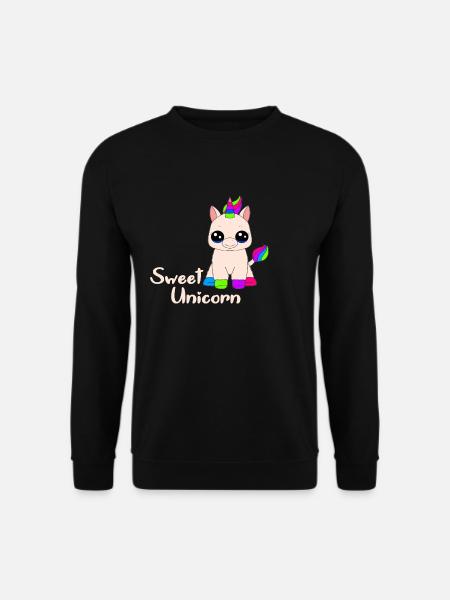 Unicorn#Sweet Unicorn#Einhorn#Geschenkidee - Unisex Pullover - Schwarz
