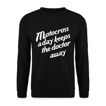 motocross saying funny - Unisex Sweatshirt - black - Front - Alina (178cm) & Michal (187cm)
