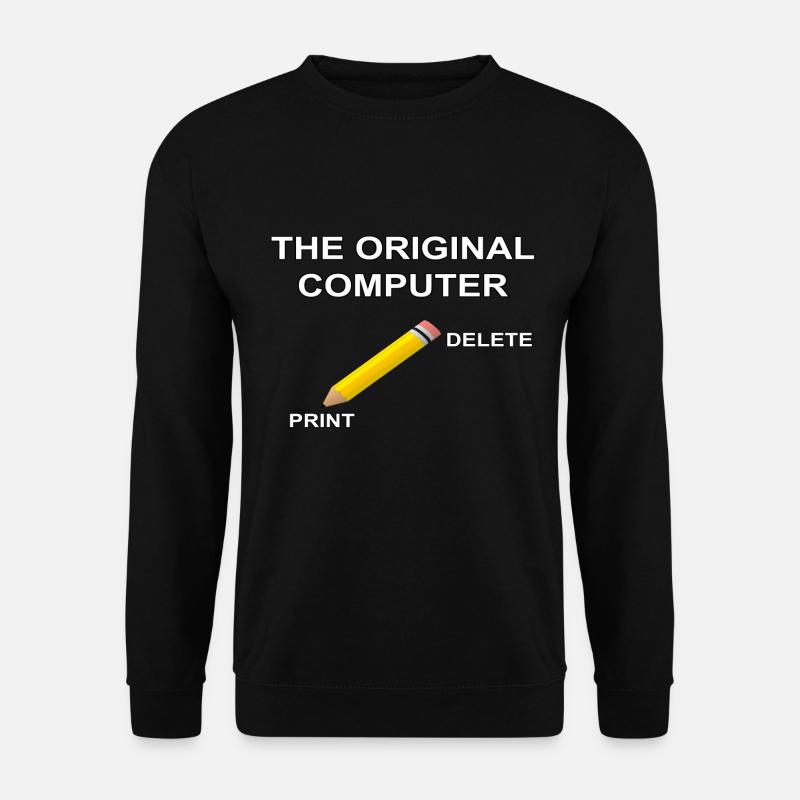 L'ORDINATEUR ORIGINAL print delete - Sweat-shirt Unisexe - noir