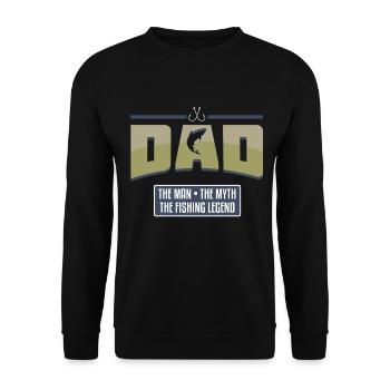 angel Father - Unisex Sweatshirt - black - Front - Alina (178cm) & Michal (187cm)