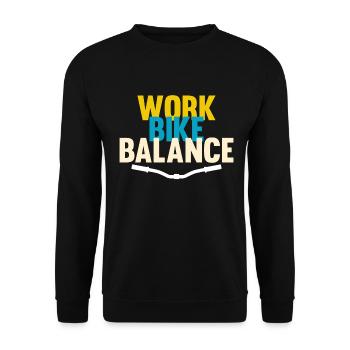 Work Bike Balance - Unisex Pullover - Schwarz - Vorne - Alina (178cm) & Michal (187cm)