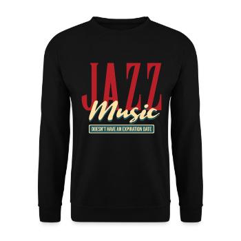 jazz - Unisex Sweatshirt - black - Front - Alina (178cm) & Michal (187cm)
