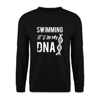 schwimmen DNA - Unisex Pullover - Schwarz - Vorne - Alina (178cm) & Michal (187cm)