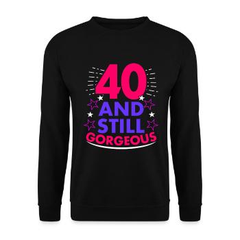 40ème anniversaire - Sweat-shirt Unisexe - noir - Devant - Alina (178cm) & Michal (187cm)