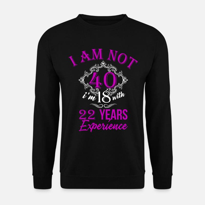 40. Geburtstag - Unisex Pullover - Schwarz