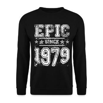 40ème anniversaire en 1979 - Sweat-shirt Unisexe - noir - Devant - Alina (178cm) & Michal (187cm)
