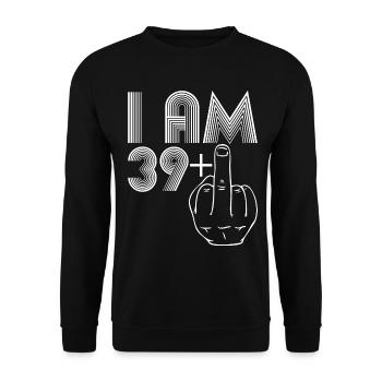 40ème anniversaire - Sweat-shirt Unisexe - noir - Devant - Alina (178cm) & Michal (187cm)