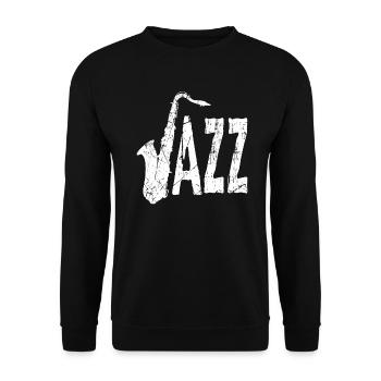 Saxophone - Unisex Pullover - Schwarz - Vorne - Alina (178cm) & Michal (187cm)