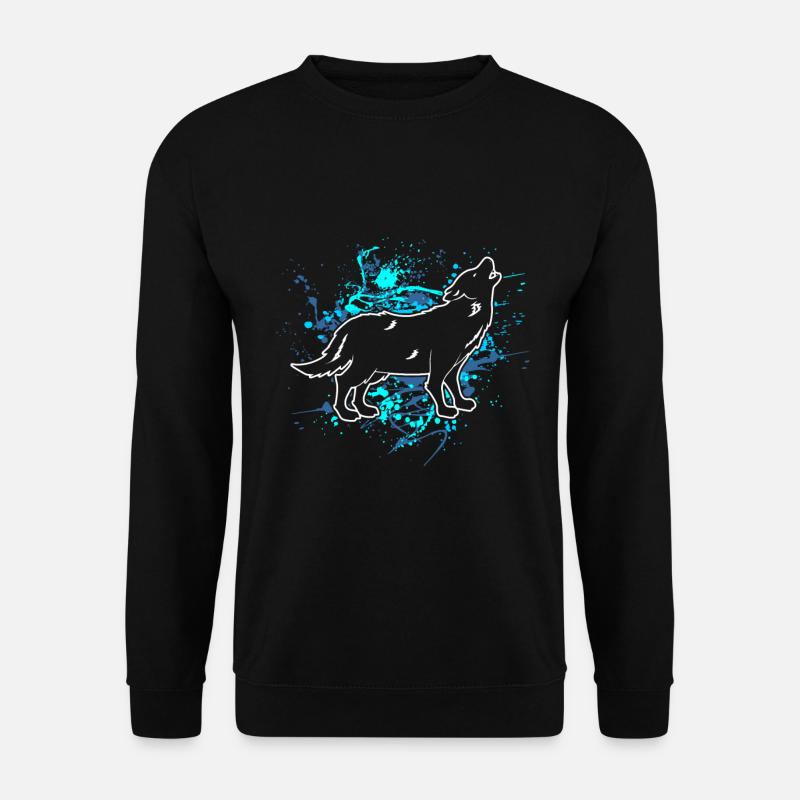 wolf - Unisex Sweatshirt - black