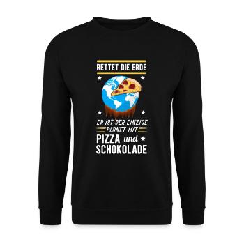 Klimawandel - Unisex Pullover - Schwarz - Vorne - Alina (178cm) & Michal (187cm)