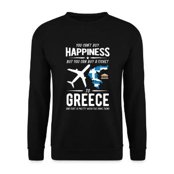 Greece - Unisex Sweatshirt - black - Front - Alina (178cm) & Michal (187cm)